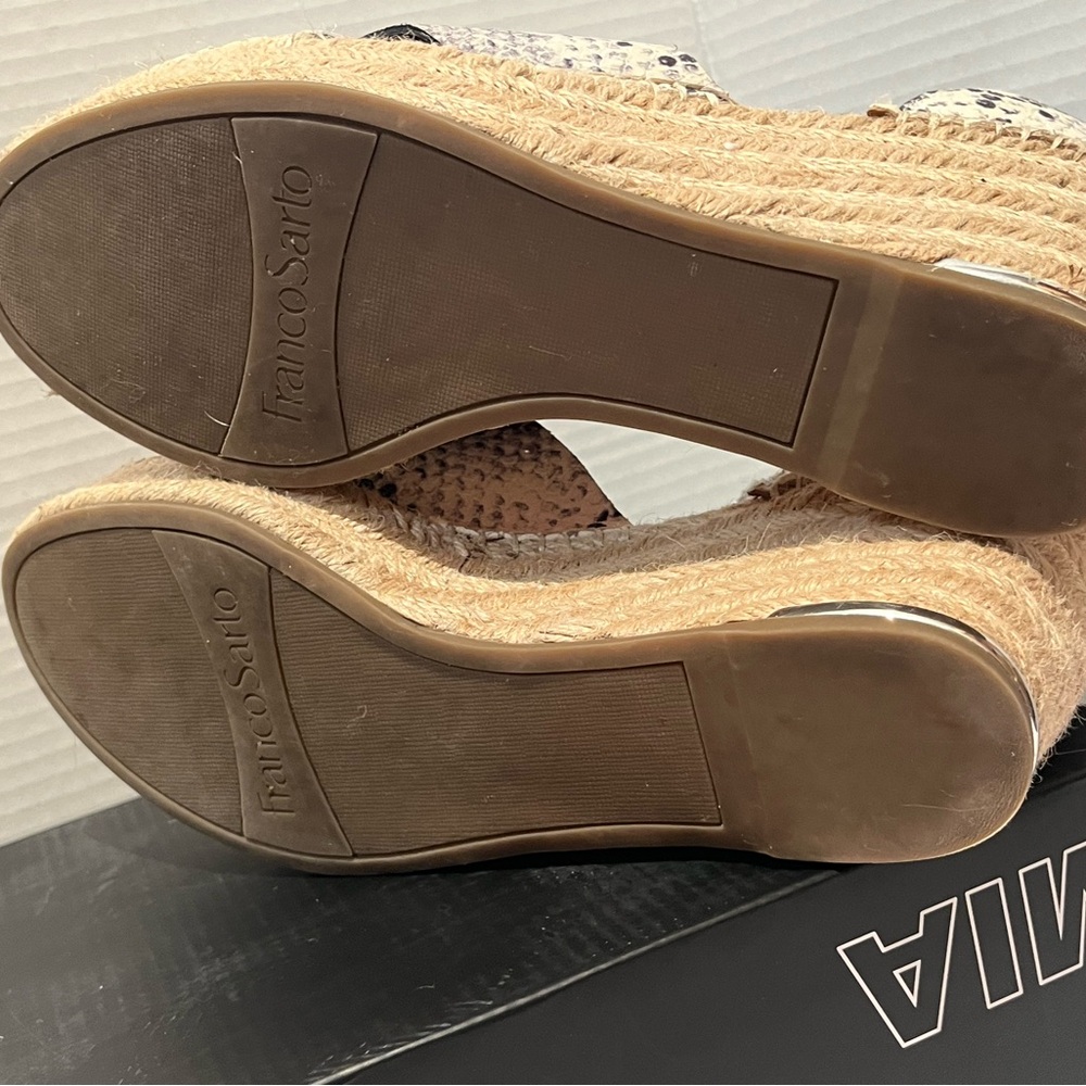 Franco Sarto Snakeskin Patterned Women's wedge  Sandals - Picture 11 of 14